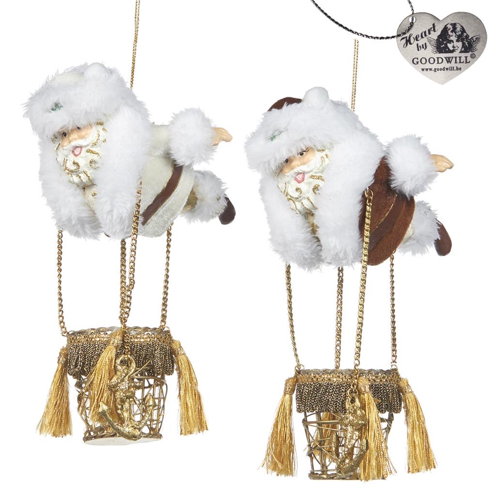 Kerstman hanger met ballonmandje