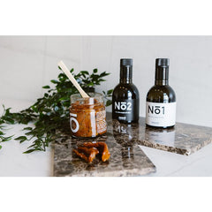 Marmer dienblad bruin