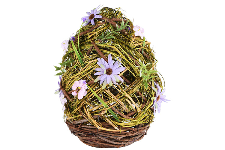 Decoratie Paasei met bloemen