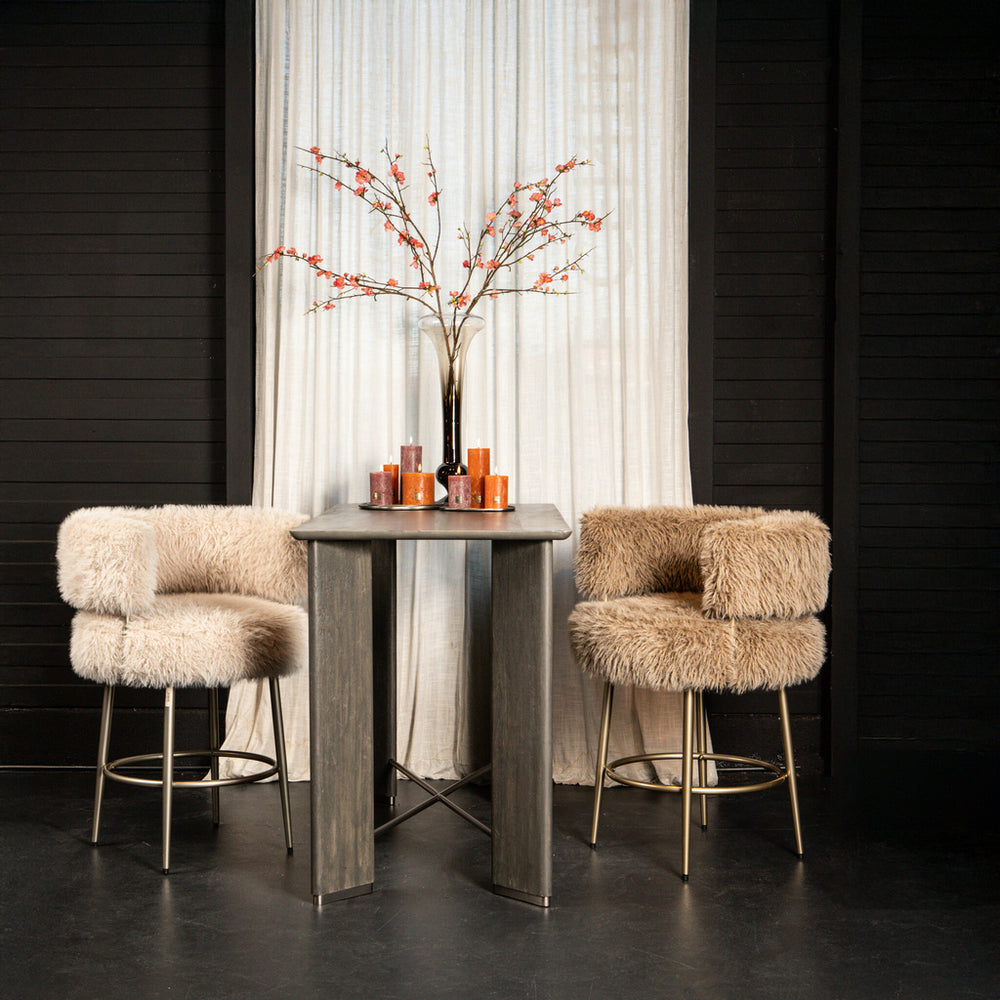 Barkruk HAIR bruin/goud