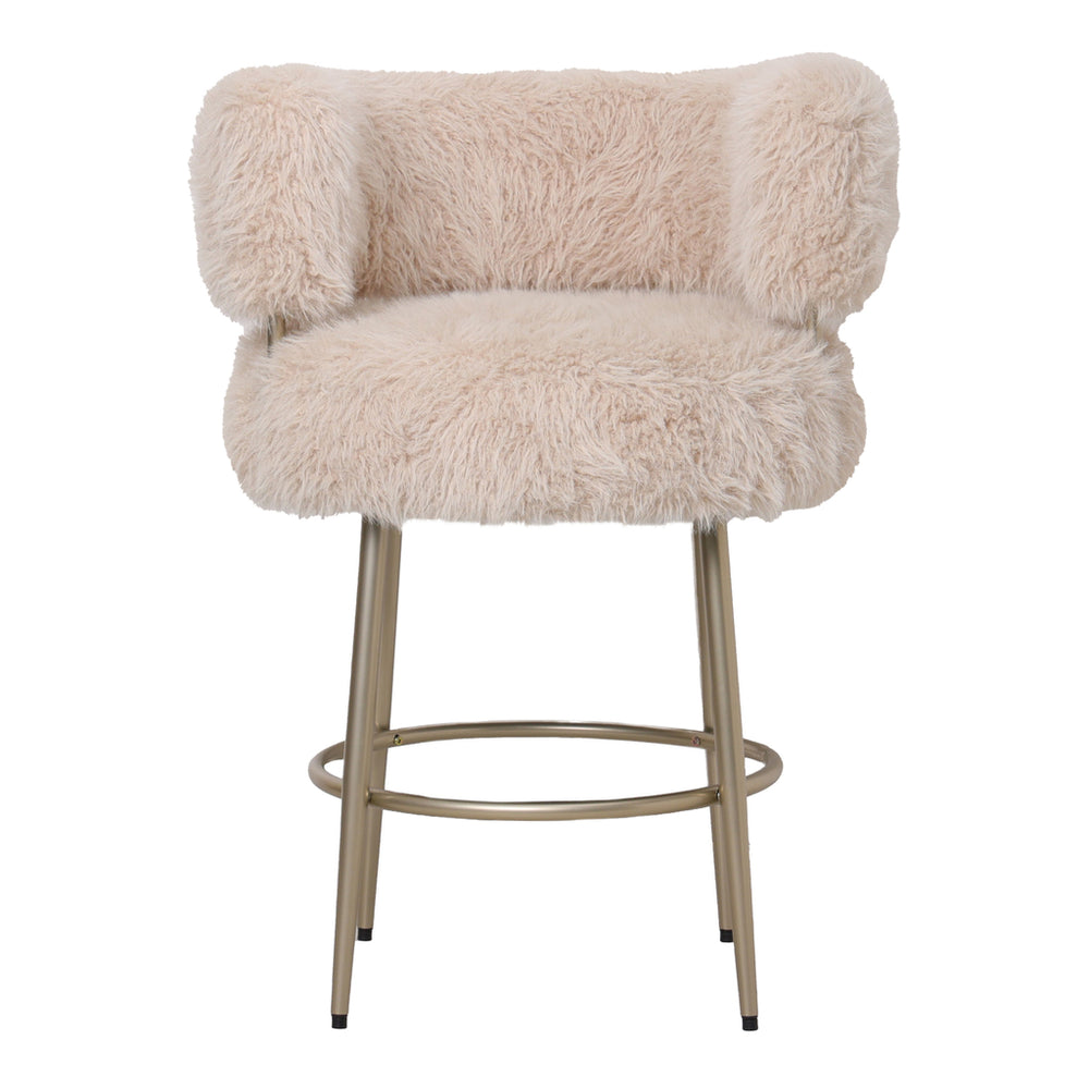 Barkruk HAIR crème/goud