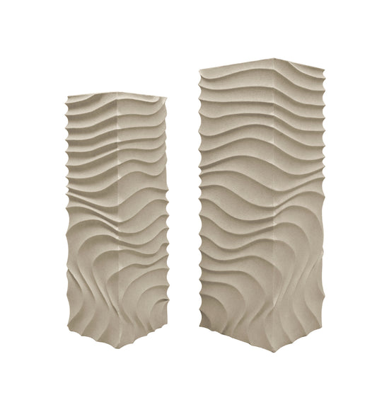Isaiah zuilenset creme met 3d waves