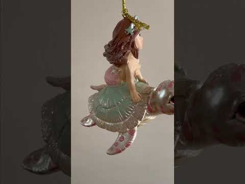 Mermaids riding Sea Animal (2 stuks) 11 cm