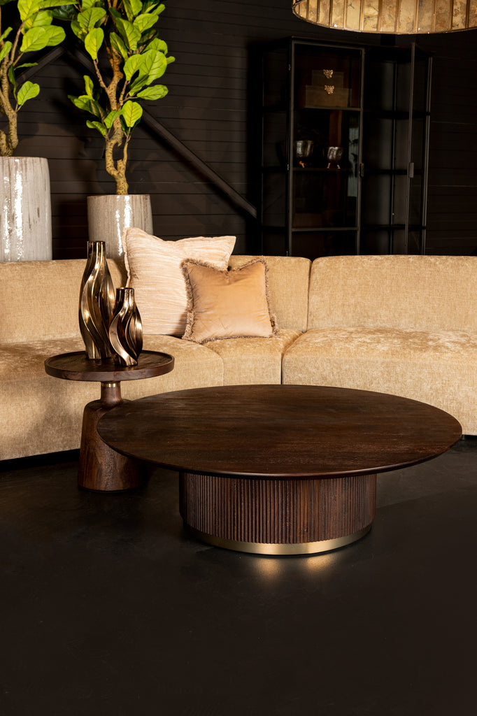 Salontafel Xelle Ø 150 cm bruin