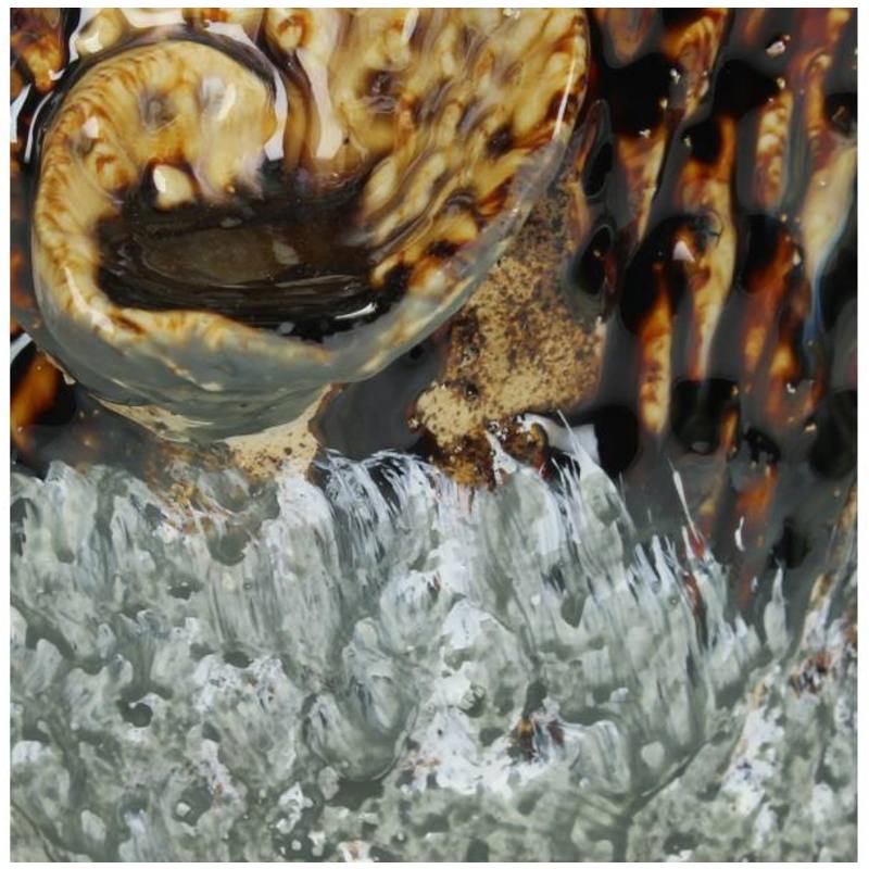 Bloempot/vaas bruin/grijs