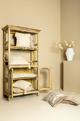 Beige sierkussen Zalie 60x60cm