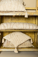 Beige sierkussen Zalie 60x60cm