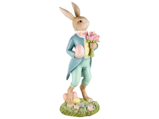 Bunny staand met bloemen