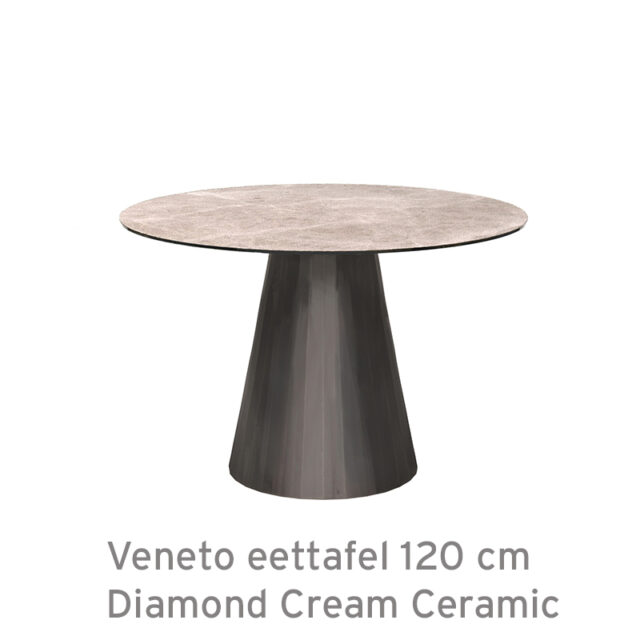 Veneto Eettafel 120 cm Diamond cream