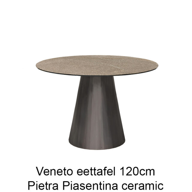 Veneto eettafel 120cm Pietra Piasentina ceramic